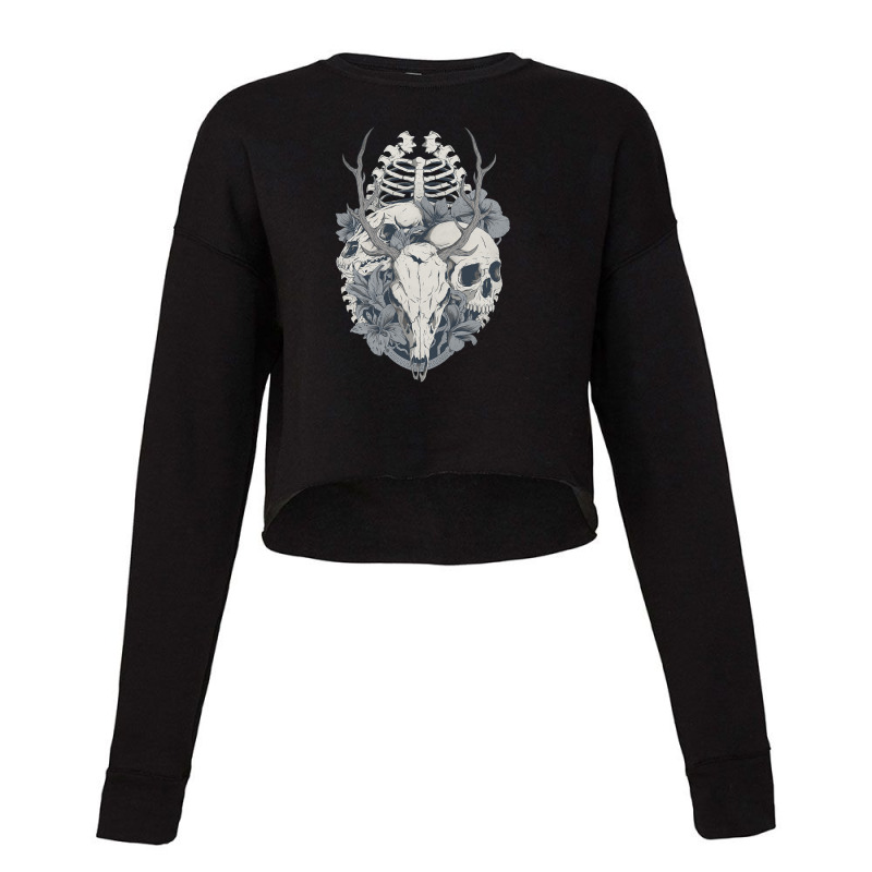 Pagan Skulls Cropped Sweater by fawazelmira | Artistshot