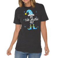 Happy Christmukkah Jewish I'm The Jewish Elf Christmas Xmas T Shirt Vintage T-shirt | Artistshot