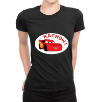 Kachow!  Lightning Mcqueen Meme Design Ladies Fitted T-shirt | Artistshot