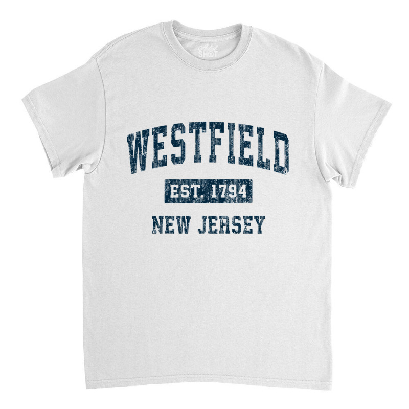 Westfield New Jersey Nj Vintage Sports Design Navy Print Pullover Hood Classic T-shirt | Artistshot