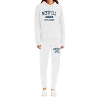 Westfield New Jersey Nj Vintage Sports Design Navy Print Pullover Hood Hoodie & Jogger Set | Artistshot