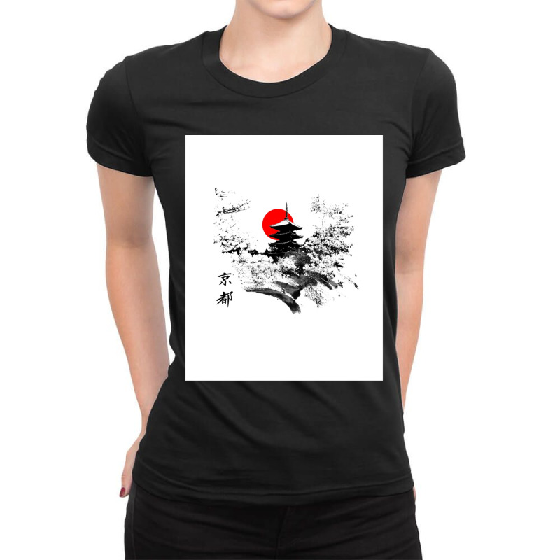 Kyoto Japan Old Capital Ladies Fitted T-Shirt by DanielPaulMcdonald | Artistshot