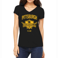 Distressed Retro Pirate Look Party Tailgate Gameday Fan Gift Women's V-neck T-shirt | Artistshot