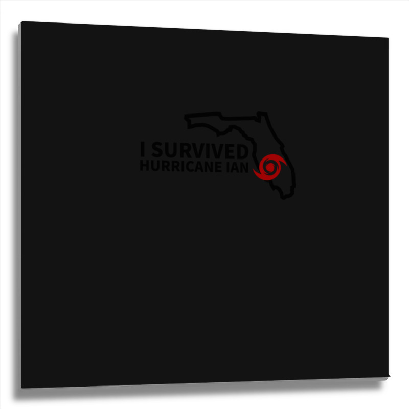 Hurricane Ian I Survived Hurricane Ian Metal Print Square by cm-arts | Artistshot