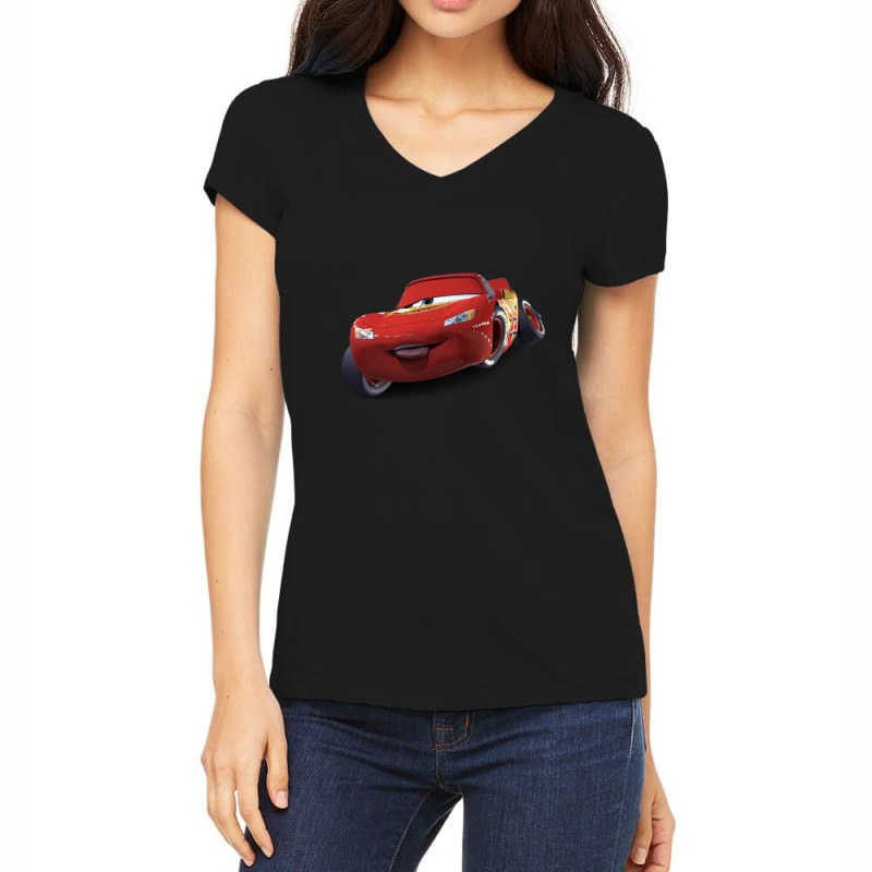 Lightning Mcqueen (1) Women's V-Neck T-Shirt by cm-arts | Artistshot