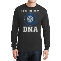 Nato Its In My Dna Gift For Nato From Nato  Dna Strand And Thumbprint  Long Sleeve Shirts | Artistshot