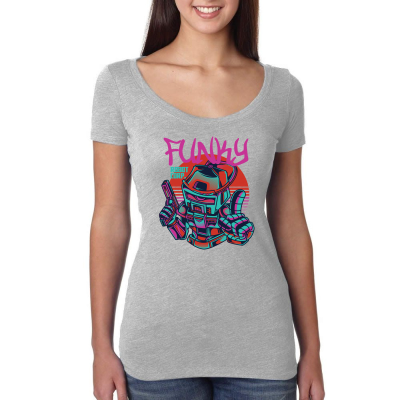 Funky Robot Women's Triblend Scoop T-shirt | Artistshot