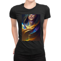 Woman Portrait Ladies Fitted T-shirt | Artistshot