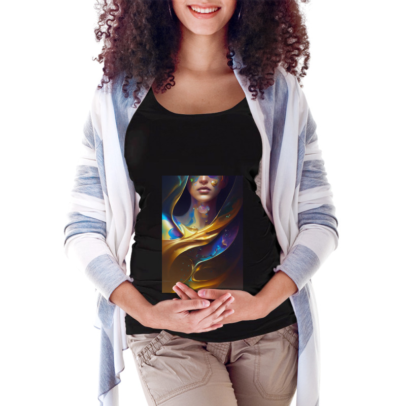 Woman Portrait Maternity Scoop Neck T-shirt by RommelRRaj | Artistshot