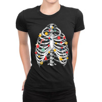 Skeleton Rib Cage Bauble Radiology Radiologist Christmas T Shirt Ladies Fitted T-shirt | Artistshot