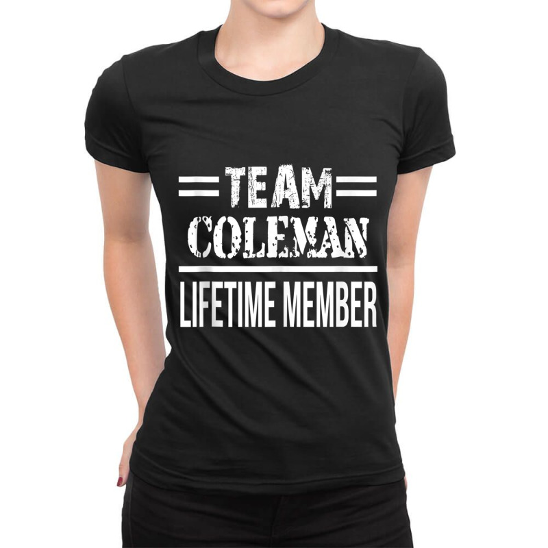 Team Coleman Lifetime Member Long Tank Top Ladies Fitted T-Shirt by cm-arts | Artistshot