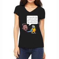 Jonathan Frakes Interrogates You A Parrot Women's V-neck T-shirt | Artistshot