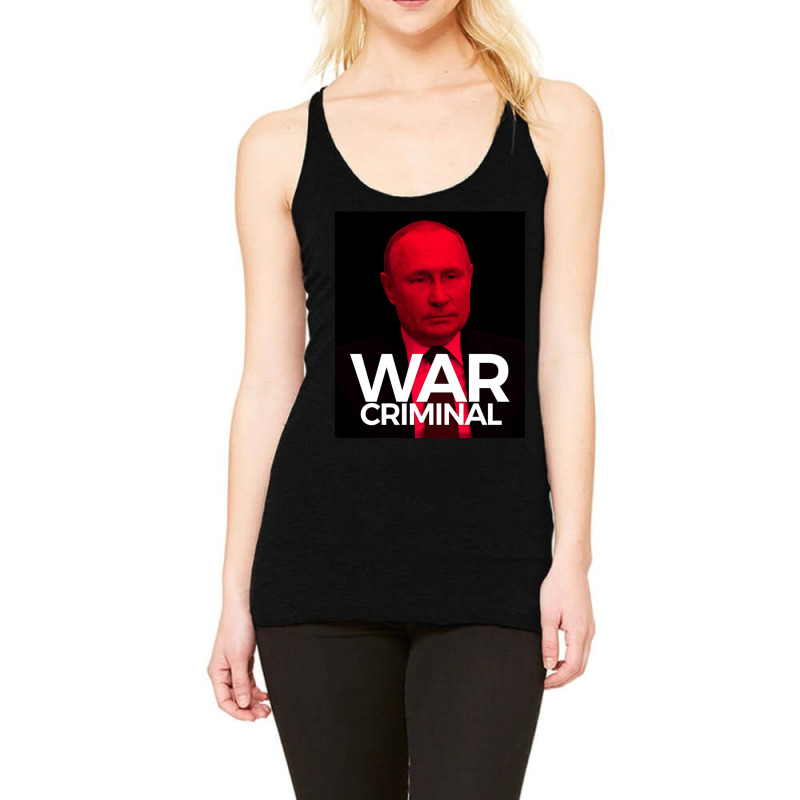 Putin Is A War Criminal Racerback Tank by cm-arts | Artistshot