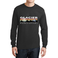 Glacier National Park With Gps Location Design Long Sleeve Shirts | Artistshot