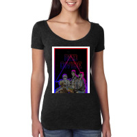 Red Divide  Retrowave Graphic Women's Triblend Scoop T-shirt | Artistshot