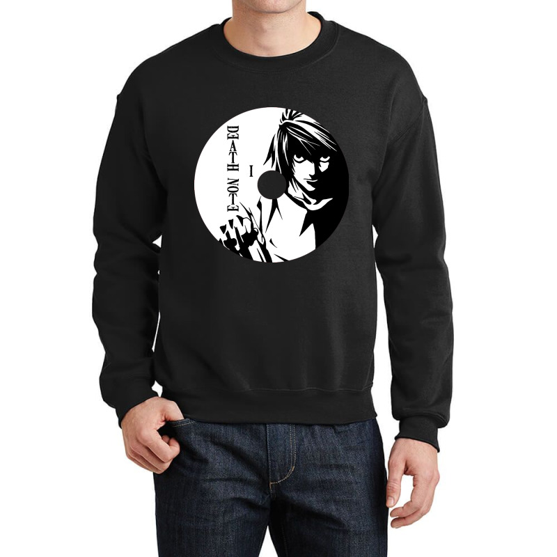 Note Lawliet Vintage Shilluet Crewneck Sweatshirt by MikeKCortez | Artistshot