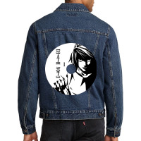 Note Lawliet Vintage Shilluet Men Denim Jacket | Artistshot