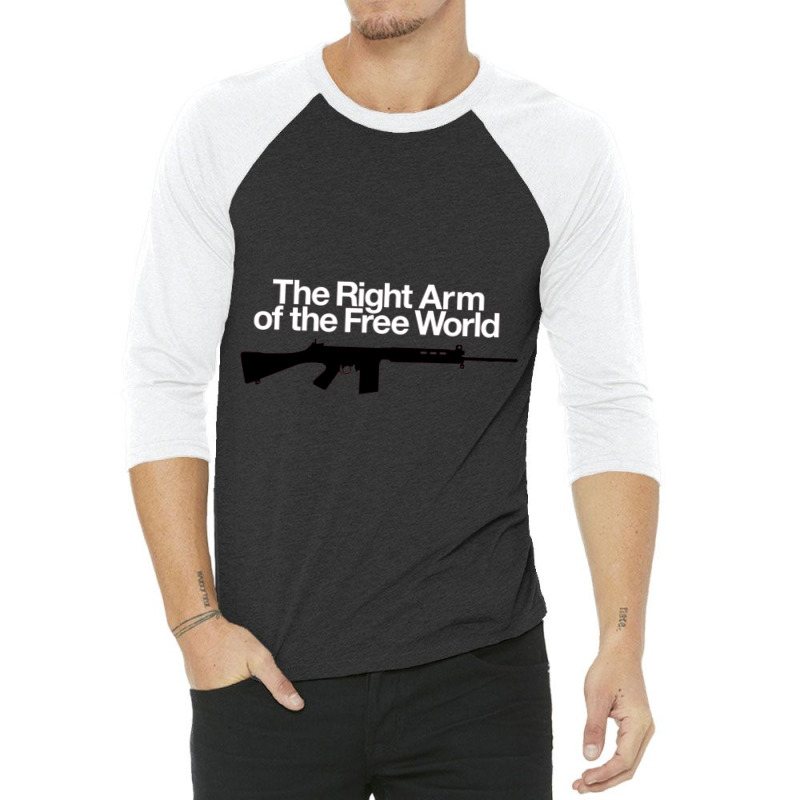 Right Arm Of The Free World  Fn Fal 3/4 Sleeve Shirt by cm-arts | Artistshot