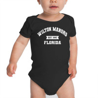 Wilton Manors Florida Fl Vintage Athletic Sports Established T Shirt Baby Bodysuit | Artistshot