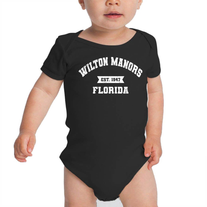 Wilton Manors Florida Fl Vintage Athletic Sports Established T Shirt Baby Bodysuit by alishia3asa | Artistshot