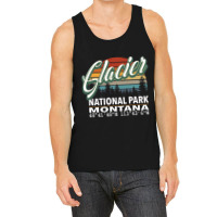 Vintage  Retro Color Glacier National Park With Gps Location Design Re Tank Top | Artistshot