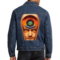 Prion Synthesis Technicolor Cell Interior Diagram Portrait T Shirt Men Denim Jacket | Artistshot