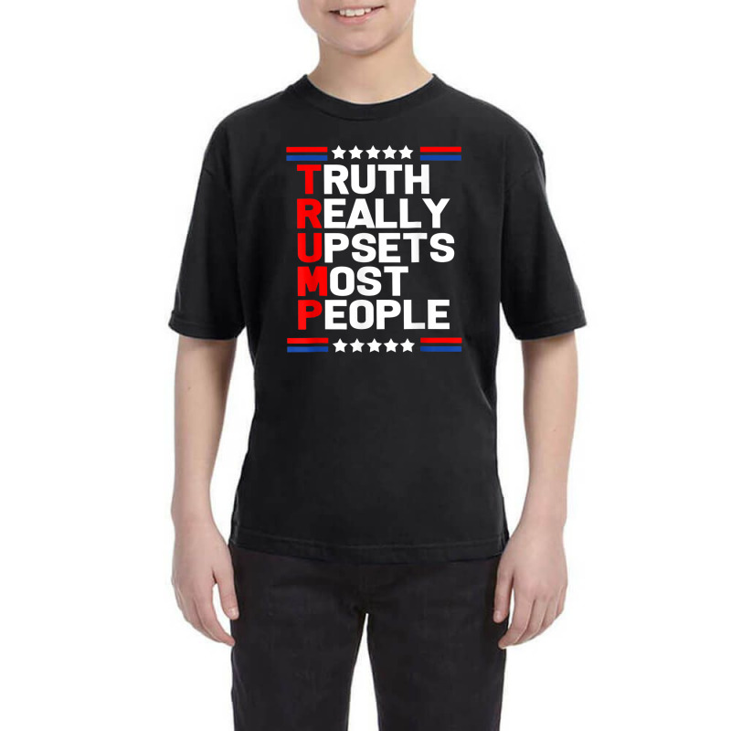 Trump Truth Really Upset Most People Trump 2024 America Flag Youth Tee | Artistshot