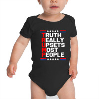 Trump Truth Really Upset Most People Trump 2024 America Flag Baby Bodysuit | Artistshot