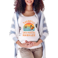 Senior Marketing Manager Job Funny Thanksgiving T Shirt Maternity Scoop Neck T-shirt | Artistshot