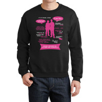 Stargate Sg1  Sam Amp Jack Quotes (pinkwhite Design) Fitted Crewneck Sweatshirt | Artistshot