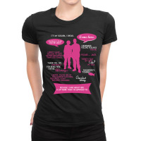 Stargate Sg1  Sam Amp Jack Quotes (pinkwhite Design) Fitted Ladies Fitted T-shirt | Artistshot