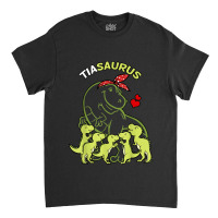 Tiasaurus Tia 5 Kids Dinosaur Aunt Auntie Tita Classic T-shirt | Artistshot