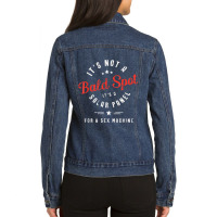 Mens It's Not A Bald Spot It's A Solar Panel For A Sex Machine Ladies Denim Jacket | Artistshot