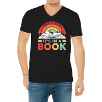 Take A Look It's In A Book Reading Vintage Retro Rainbow T Shirt V-neck Tee | Artistshot