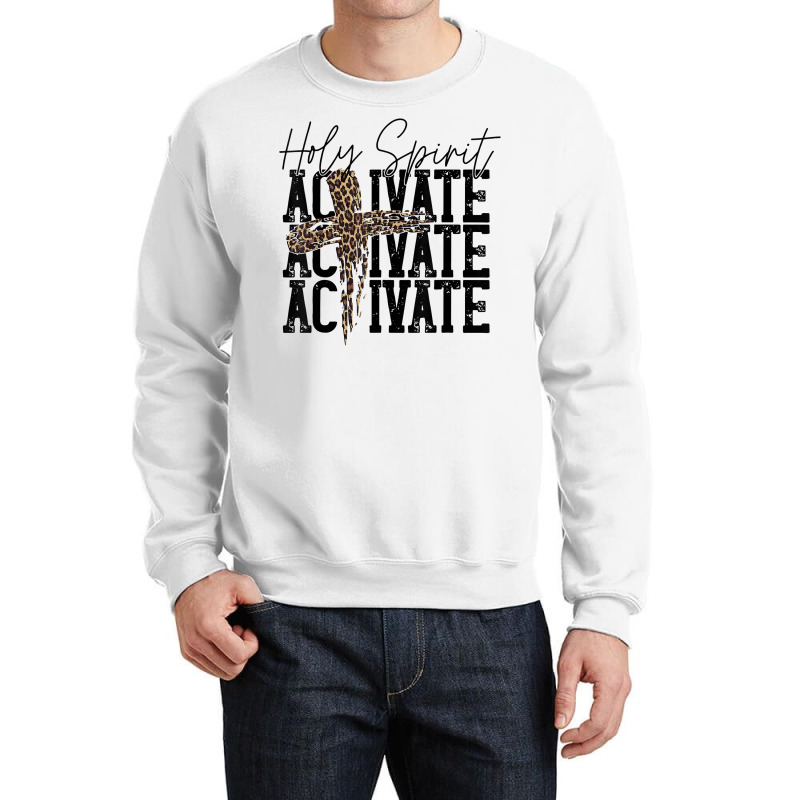 Holy Spirit Activate Christmas Xmas Pajama Religious Gift T Shirt Crewneck Sweatshirt | Artistshot