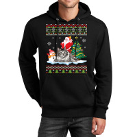 Santa Riding Siberian Cat Noel Tree Presents Merry Christmas T Shirt Unisex Hoodie | Artistshot