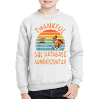 Sql Database Administrator Job Funny Thanksgiving T Shirt Youth Sweatshirt | Artistshot