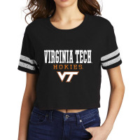 Virginia Tech Hokies Dominant Officially Licensed T Shirt Scorecard Crop Tee | Artistshot