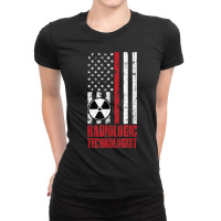 American Flag Radiologic Technologist Rad Tech Rt Radiology Ladies Fitted T-shirt | Artistshot