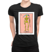 Retro La Muerte Lottery Card The Death Card Mexican Lottery T Shirt Ladies Fitted T-shirt | Artistshot