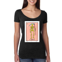 Retro La Muerte Lottery Card The Death Card Mexican Lottery T Shirt Women's Triblend Scoop T-shirt | Artistshot