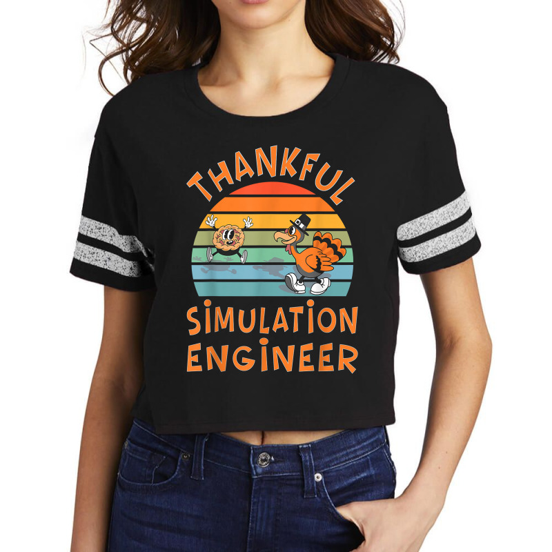 Simulation Engineer Job Funny Thanksgiving T Shirt Scorecard Crop Tee by castuvtruc | Artistshot