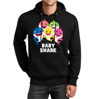 Pinkfong Baby Shark Family T Shirt With Text Unisex Hoodie | Artistshot