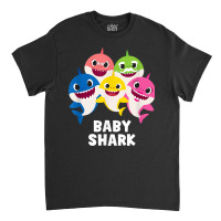 Pinkfong Baby Shark Family T Shirt With Text Classic T-shirt | Artistshot