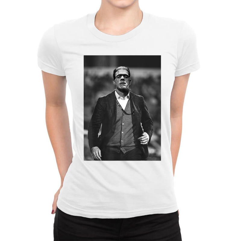 Frankenstein Cool Dapper Frankenstein Monster Suit Halloween T Shirt Ladies Fitted T-Shirt by zakarimullin | Artistshot