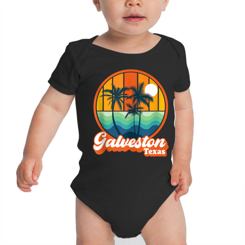 Vintage Galveston Texas Summer Travel 90s Beach Souvenirs Tank Top Baby Bodysuit by cm-arts | Artistshot