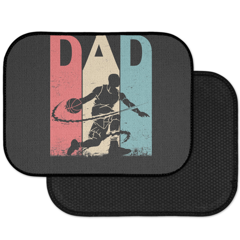 Basketball Coach Great Father Day Men Basketball Playing Daddy Papa Da Rear Car Mat | Artistshot