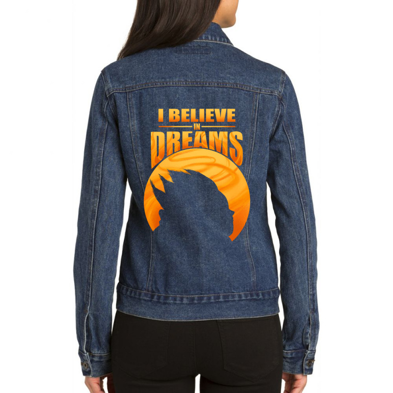 I Believe In Dreams Ladies Denim Jacket by TERESALIRES | Artistshot