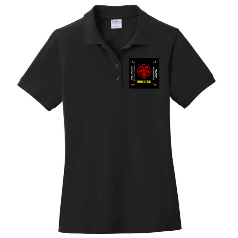 Maledictions - The Best Smokes In Hell - Quote, Warning And Sigils S,  Ladies Polo Shirt by TERESALIRES | Artistshot