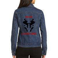 Never Compromise Rorschach Watchmen Ladies Denim Jacket | Artistshot